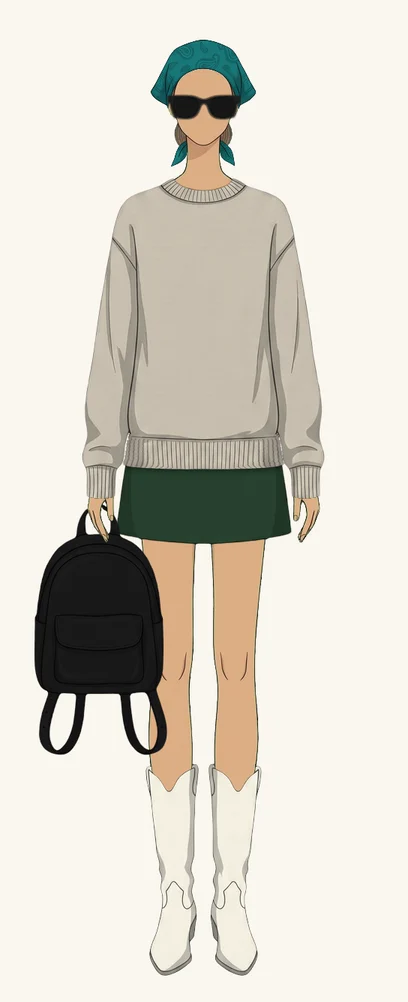 The outfit on the model
