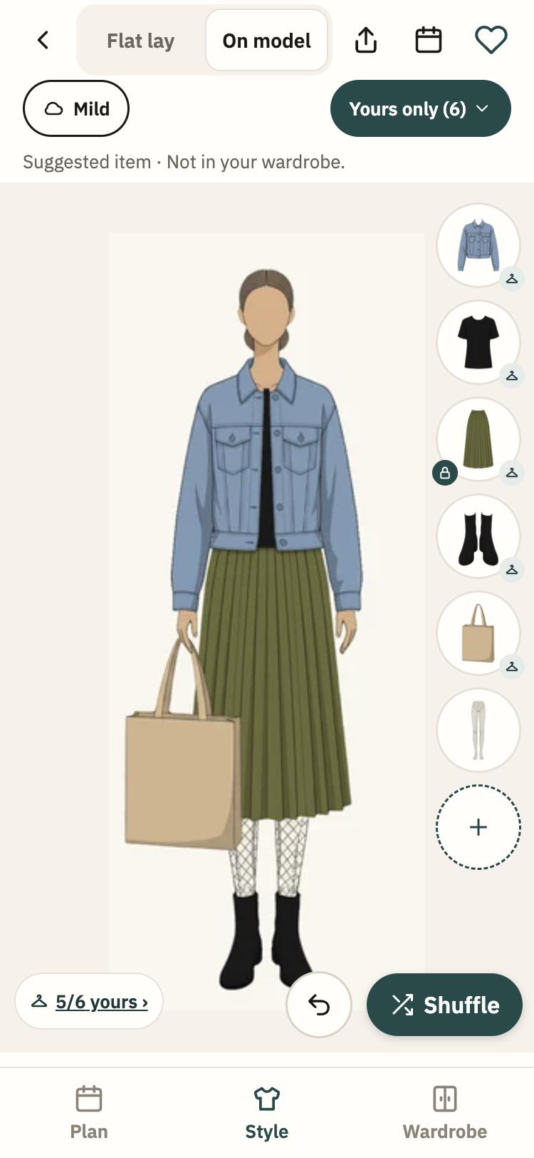 Styling a pleated midi skirt: lock it, shuffle the rest